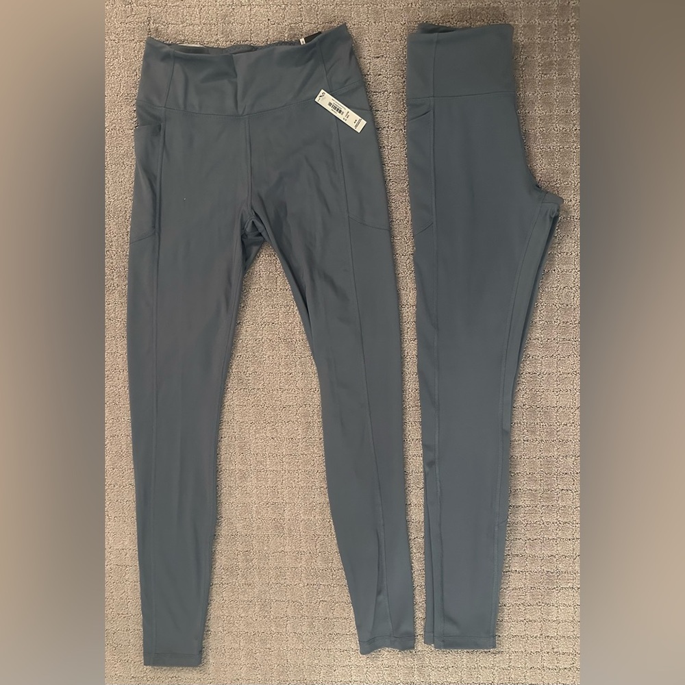 Victoria's Secret VSX Essential High-Rise Pocket Charcoal Leggings (2 pair)